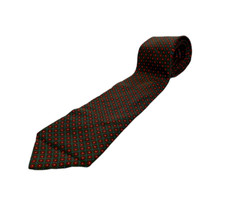 Polo Ralph Lauren Tie Mens Green Red Geometric Silk Made in USA Casual Necktie