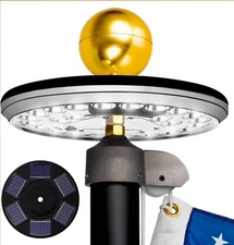 Solar Powered Flag Pole Light 26 LED Auto Active Super Bright Outdoor Waterproof