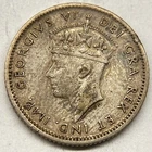 Newfoundland 1944 10 Cents Silver Coin - VF +