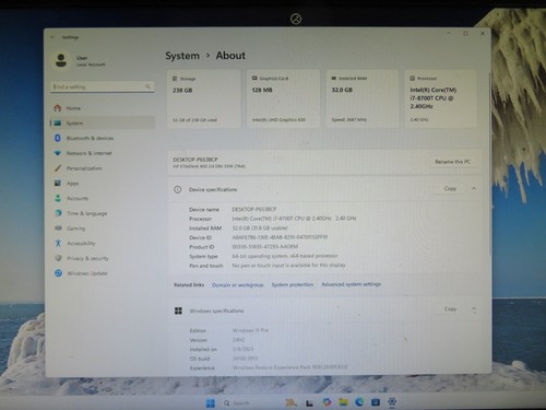 HP EliteDesk 800 G4 DM Computer PC i7 8700T CPU 32GB RAM 256GB SSD WIFI Win11Pro - Bild 2 von 9