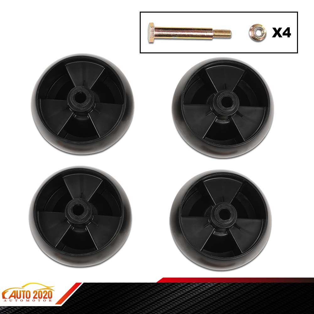 4PCS Front Deck Wheels 734-04155 w/ Bolt Lock Nuts For MTD Cub Cadet Troy Bilt B