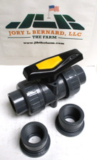 PARKER, 1" UPVC DOUBLE UNION BALL VALVE, THREADED & SOCKET,  LOT OF 4