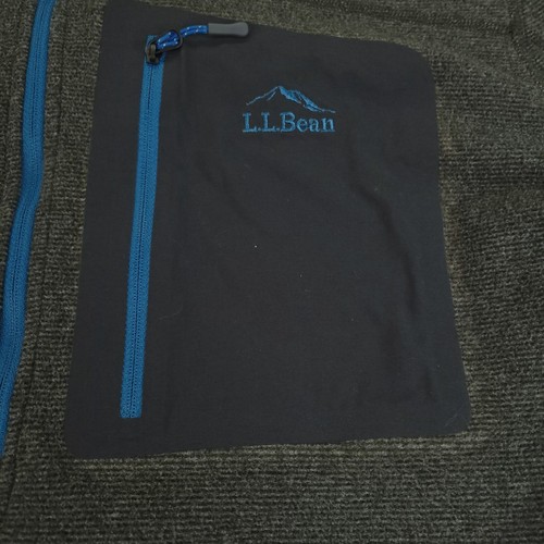 LL Bean Fleece Jacket Mens Extra Large Gray Blue Mountain Zip Pocket Half Zip - Picture 2 of 11