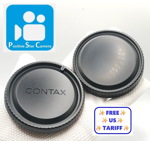 🎦👀🌟Near MINT🌟 Contax 645 MK-R Rear Lens Cap & MK-B Body Cap From JAPAN