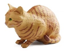 Orange Cat Toy Action Figure Small Animal Figurine Doll Gift for Kids