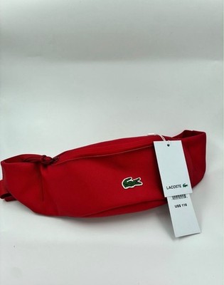 Lacoste Unisex LCST Zippered Black Belt Bag Brand New