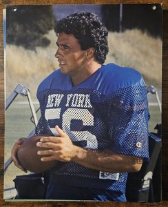 1980s Vintage, NY Giants, Double Sided Cardboard Poster.  14/12