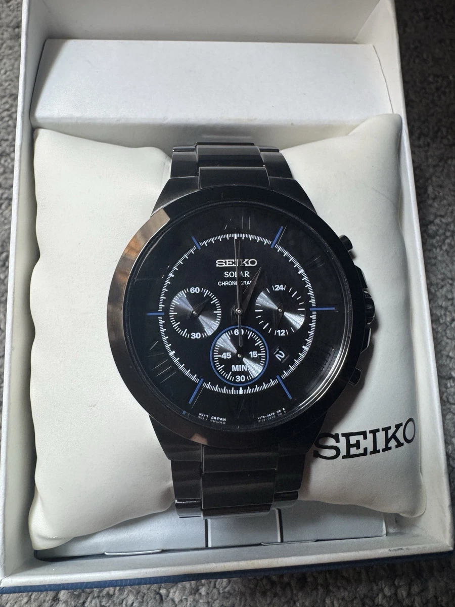 Seiko Solar Chronograph Watches for sale - eBay