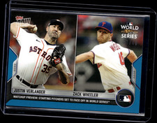 Justin Verlander, Zack Wheeler - 2022 MLB Topps Now #WSM-10 Blu 27/49 Parallelo