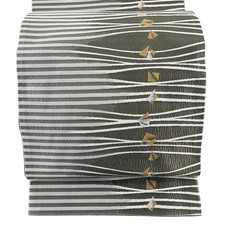 Japanese Kimono Fukuro obi excellent item geometric pattern stripes gold and