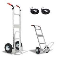 Aluminum Hand Truck Dolly Cart with 10" Pneumatic Tire,Hand Trucks Heavy Duty...