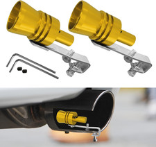 Turbo Whistle Exhaust Pipe Muffler Whistle Xl Size Aluminum Allo Color Gold
