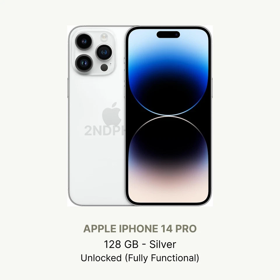 Apple iPhone 14 pro - 128GB Unlocked Good Condition – Aftermarket Screen Message - Image 3 of 4