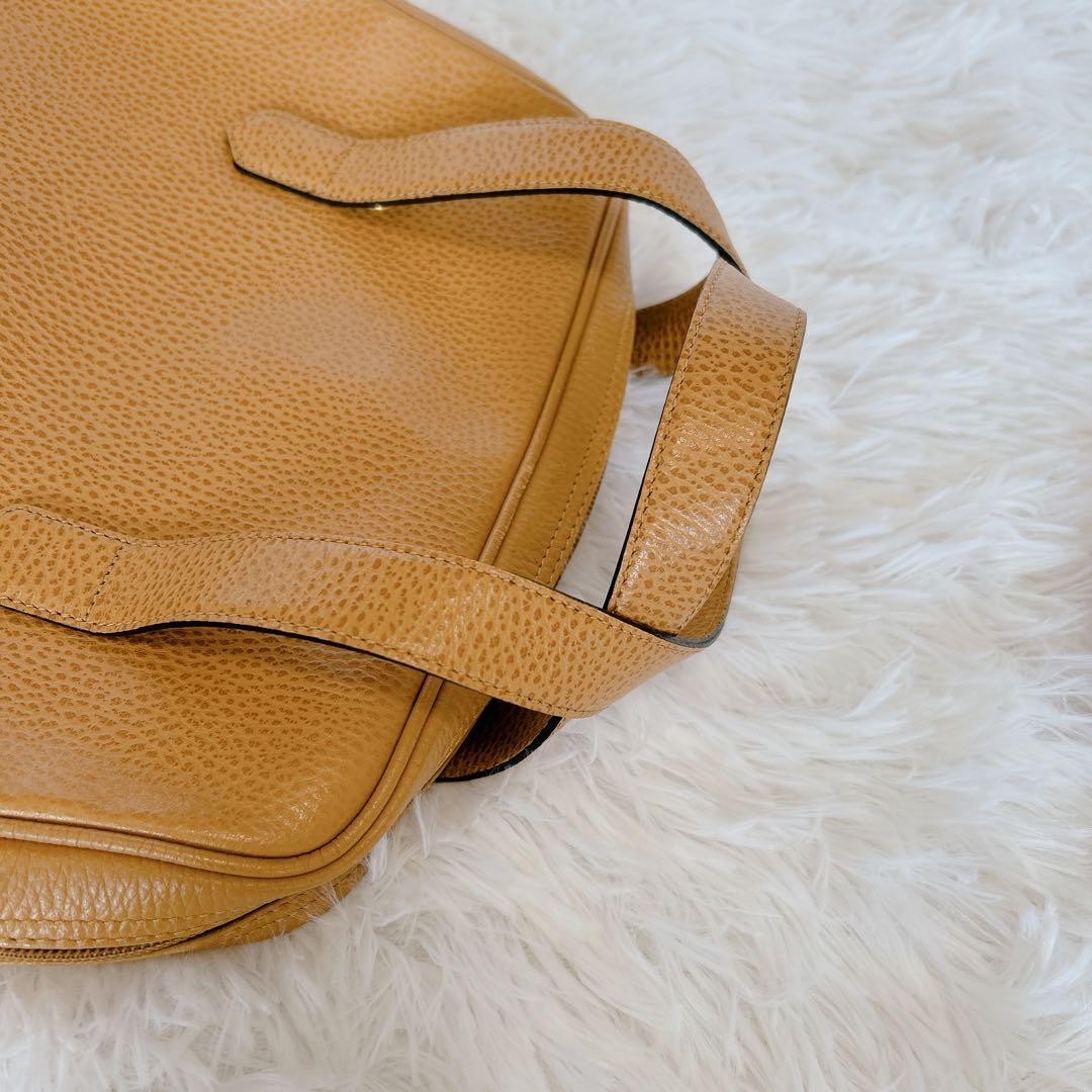 Dior Christian Dior Leather 2Way Shoulder Bag Camel Metal Fittings Used thumbnail 14