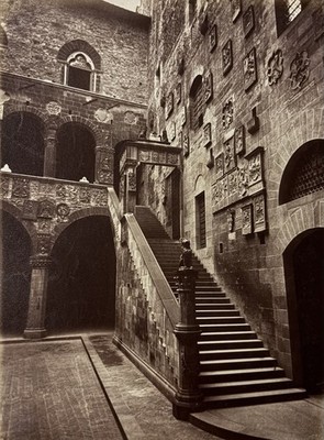 Italy, Florence, La Scala, Palazzo del Podestà, Bargello Museum, G. Brogi, 1875