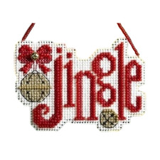 Jingle Beaded Cross Stitch Ornament Kit Mill Hill 2008 Winter Greetings