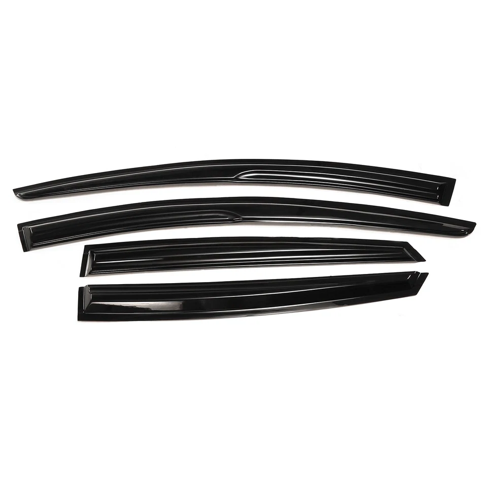 Viseira de janela compatível com 2012-2018 Ford Focus Hatchback 4 peças fita adesiva 3D ondulada JDM - Imagem 2 de 4