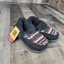 NWT Muk Luks Slipper Aztec plaid Faux Fur Large Size 9-10