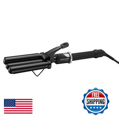Babylisspro Porcelain Ceramic Triple Barrel Waver Black Bp331Suc