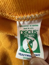 Vintage 80s Streetwear Youth Small Blank Faded Crewneck Sweatshirt Yellow