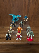 Imaginext & Playskool Mixed Lot of 9 Figures & Dinosaur Raptor Figure Toy