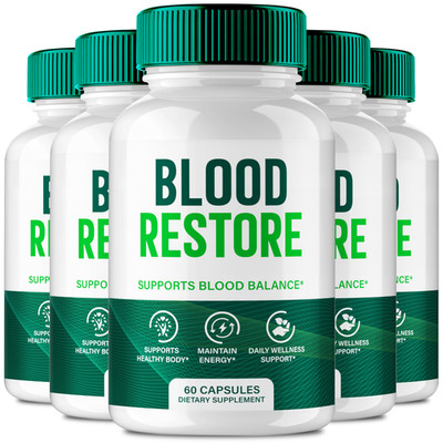 Blood Restore Capsules, Official Blood Restore Support Supplement Pills (5 Pack)