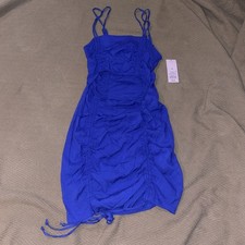 Wild Fable Royal Blue Cutout Bodycon Ruched Dress NWT Size M Women’s