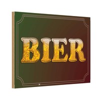 Holzschild 12X18 Cm Bier Alkohol Essen Trinken Deko Geschenk Holz Schild
