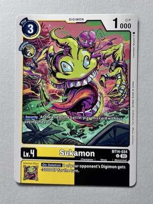 Digimon CCG Sukamon BT14-034 Regular Blast Ace Set