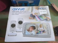 Axvue A1080DU Video Baby Monitor 5.5" LCD 2 Cameras 2-Way Night Vision
