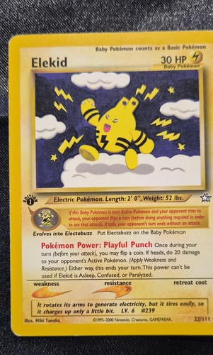 Pokemon 1st Edition Elekid 22/111 Neo Genesis Regular