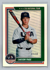 2022 Panini Stars & Stripes - Carson Page - #81 Silver Holo Longevity 02/80