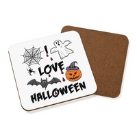 I Love Halloween Untersetzer GeträNke Gruselig Geist KüRbis Scherz Lustig
