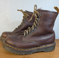8 Eye DOC DR MARTENS BROWN BOOTS MADE IN ENGLAND VINTAGE RARE SIZE US 5