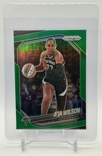 2025 Panini WNBA Prizm A'ja Wilson Green Prizm #76 Las Vegas MVP + FREE SHIPPING