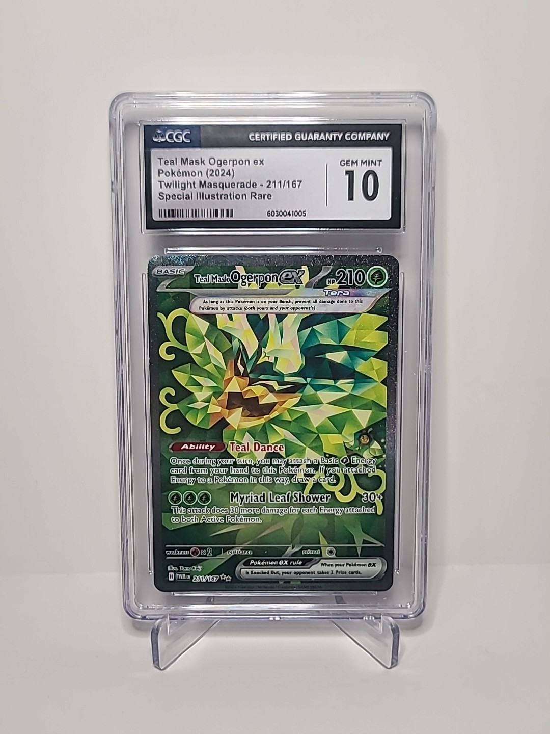 Pokemon Teal Mask Ogerpon ex 211/167 CGC 10 Twilight Masquerade SIR Pokémon TCG