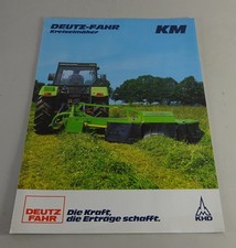 Prospekt Deutz-Fahr Kreiselmäher KM 22 - 25 / 22CR / 24CR / 25F / 30F v. 09/1986