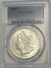 1880-O MORGAN DOLLAR PCGS MS63 - FLASHY, BRIGHT WHITE, PQ SEMI-KEY DATE, WOW !!