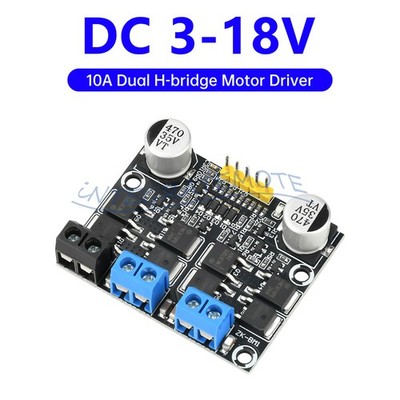 DC 3-18V 10A Dual H-bridge Motor Driver DC Forward/ Reverse PWM Speed Controller