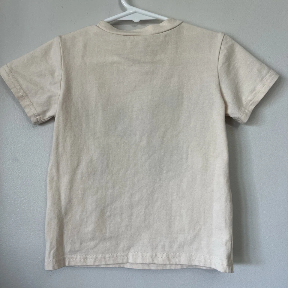 Camiseta B’day Niña Cumpleaños 2-3 Años Niño Pequeño Fiesta Beige Cuello Redondo Parches Camiseta Foto 3 de 4