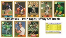 1987 Topps Tiffany Set Break #400-599 * Pick Your Card * Front and Back Scans **