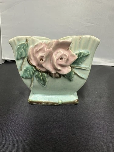 Vintage Wild McCoy Rose Planter/Vase Moderate Discoloration 4.5”