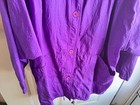 Windsor Jacket Purple Pockets Button up Nylon One Size — photo 3