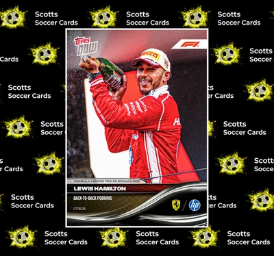 Lewis Hamilton PRESALE, Ferrari, Back-to-Back - 2026 Formula 1 Topps NOW #34 - Image 1 of 2