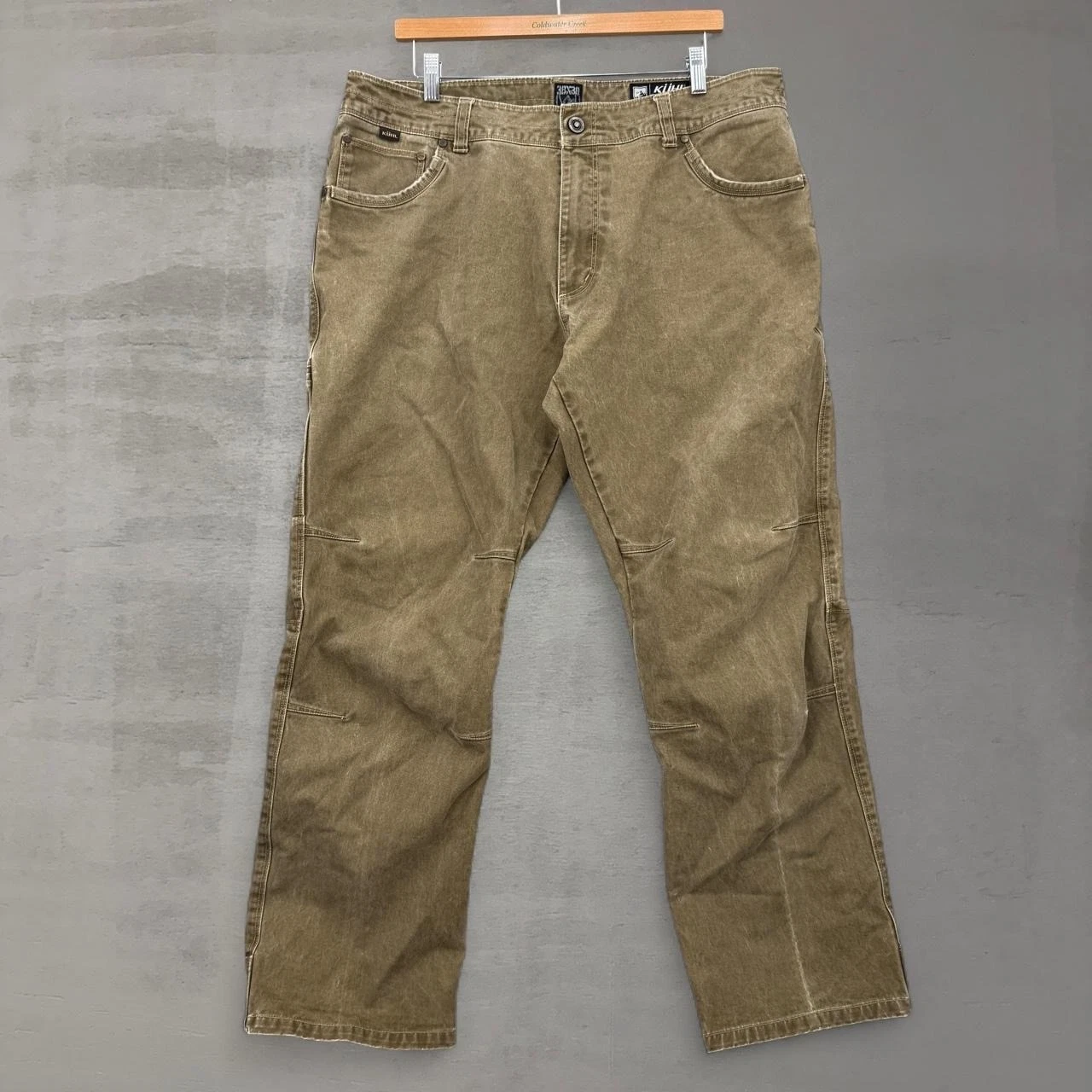 Kuhl Rydr Pants Brown Articulated Knee Hiking Outdoor Thick Workwear 38 x 30