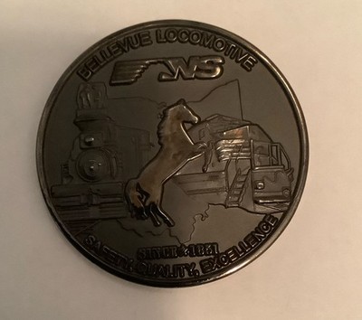 NORFOLK SOUTHERN NS Railroad Bellevue Locomotive Double Zero 2012 Challenge Coin