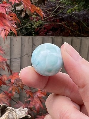 Larimar Kugel Deep Blue Delphin Stein AAA+: Ozeanähnlich 16 22 mm
