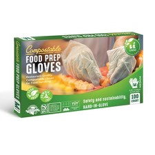 UNNI Compostable Food Prep Gloves, Large, 500 Count, Powder-Free