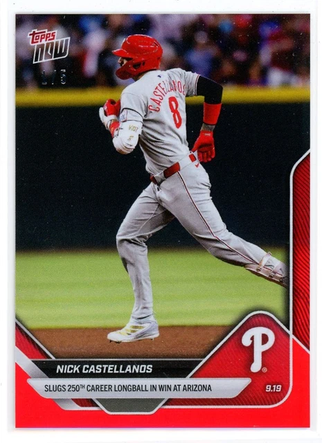 2025 Topps Now Red Foilboard Nick Castellanos 1/5 Philadelphia Phillies #733