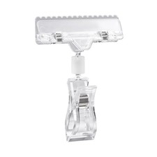 Plastic Merchandise Sign Clip, Rotatable Clip-on Holder Price Tags 8x11cm 8pcs